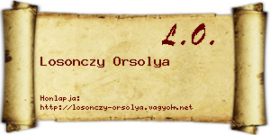 Losonczy Orsolya névjegykártya